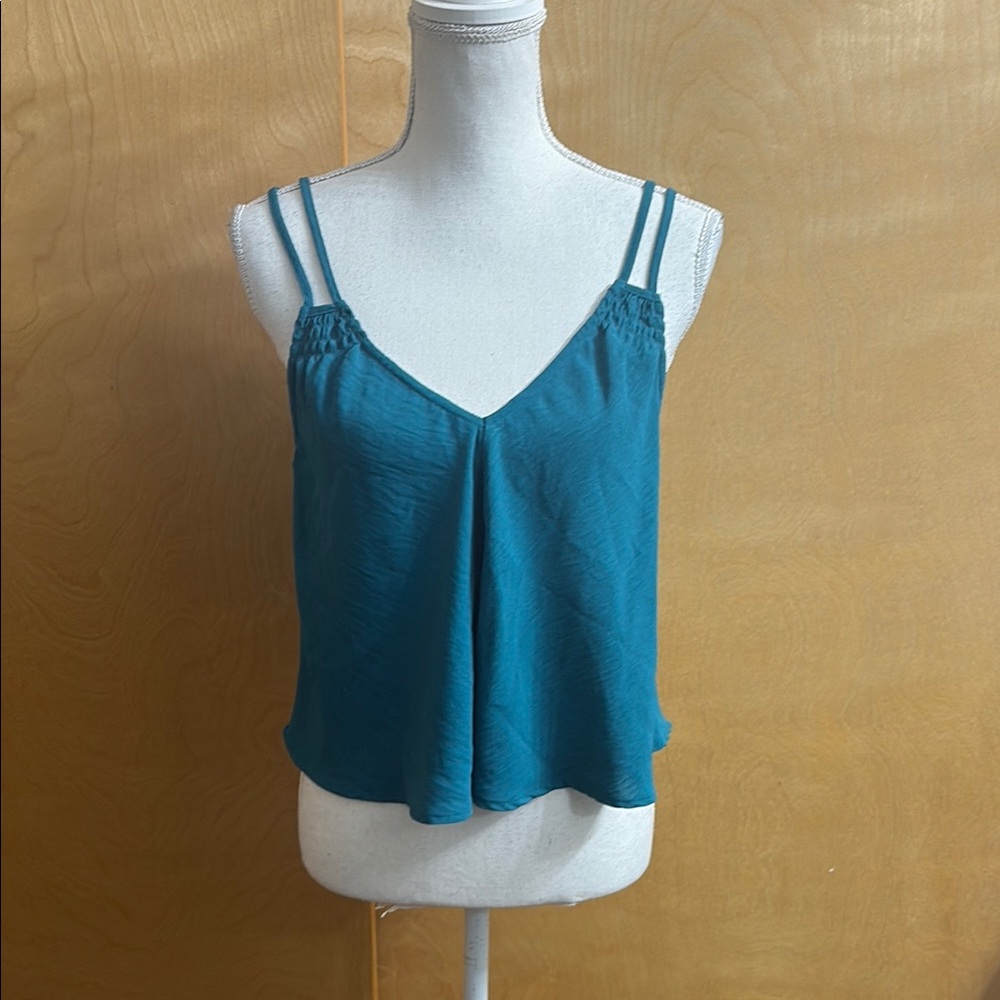 Urban Social Ocean Blue Cropped Double Strap Camisole Tank Size M